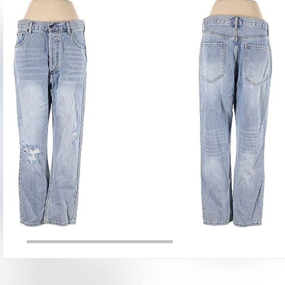 Twelve by OnTwelfth Vintage Light Distressed Cropped Jeans Sz 28 Inseam 25.5 NEW - Picture 9 of 9